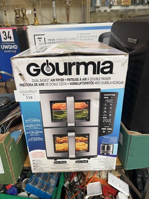 Lot 518 - A boxed Gourmia dual basket air fryer