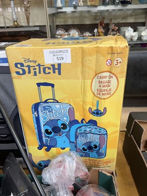 Lot 519 - A boxed Disney Stitch carry on luggage bag