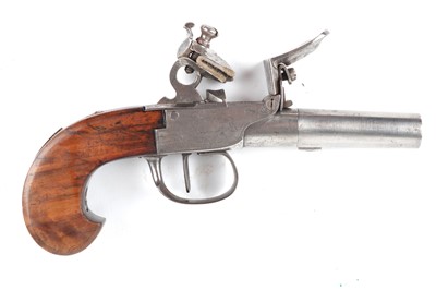 Lot 363 - (S58) 50 bore English Flintlock Pocket Pistol,...