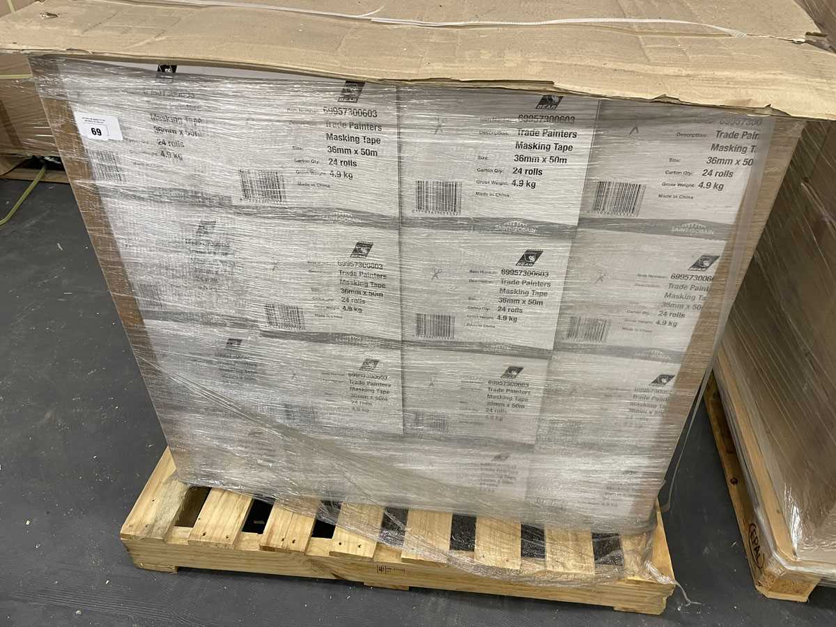 Lot 69 - 64 boxes Bear trade painters masking tape, 24...