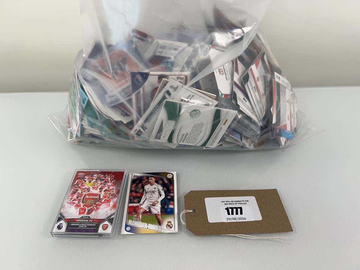Lot 1777 - Bag containing football cards and stickers...