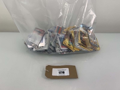 Lot 1778 - Bag containing various loose sports cards...