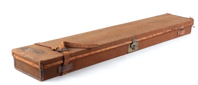 Lot 33 - Canvas and leather rifle case with Army & Navy...