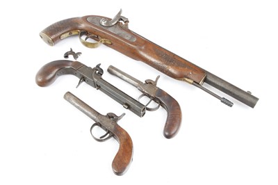 Lot 1658 - (S58) Four various antique percussion pistols