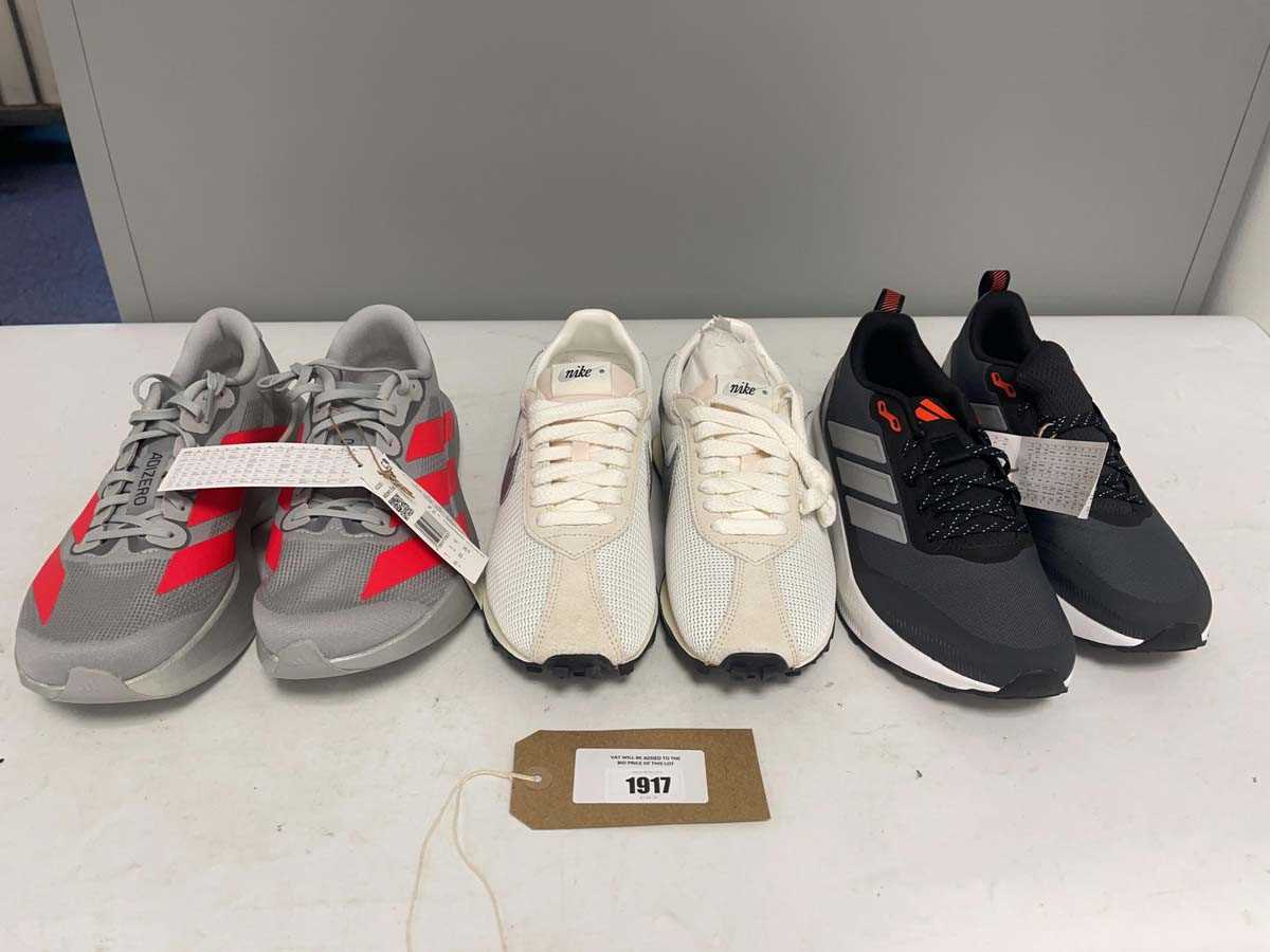 Lot 3x Pairs of Nike / Adidas trainers sizes UK7.5...