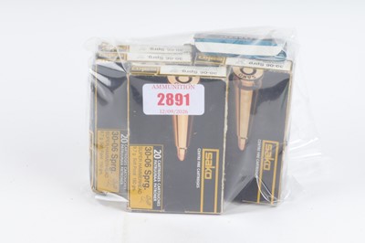 Lot 2891 - Approx. 100 x .30-06 Sprg. brass cases, primed,...