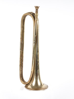 Lot 4 - A brass bugle by Henry Keat & Sons, Matthias...