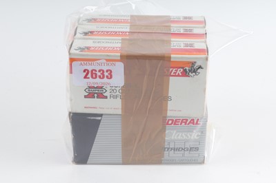 Lot 2633 - (S1) 100 x .243 Win. 80gr rifle cartridges,...