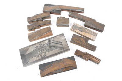 Lot 1181 - Eleven vintage printing blocks from W. J....