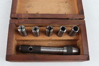 Lot 1187 - Collet set and holder 0.05-0.35 ins