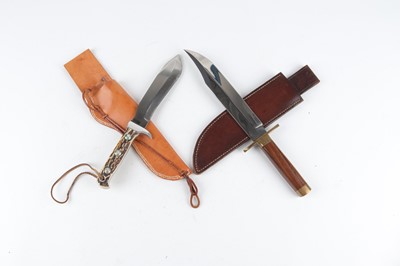 Lot 1182 - Pat Mitchell Sheffield bowie knife in sheath...