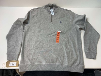 Lot 3323 - 12x Men's Penguin quarter zip tops grey