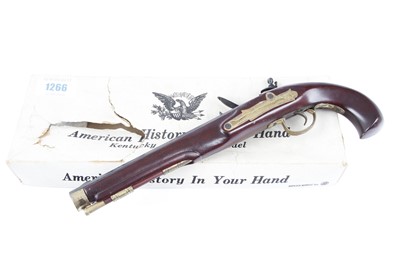 Lot 1266 - Replica RM Kentucky Flintlock pistol in box