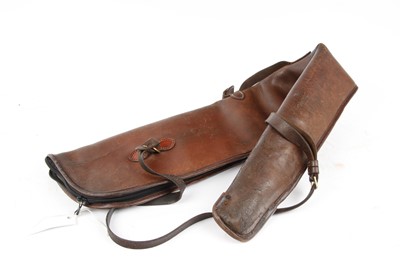 Lot 1366 - Leather shotgun slip, approx. 43 ins internal...