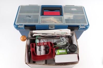 Lot 2372 - Toolbox and box containing assorted reloading...