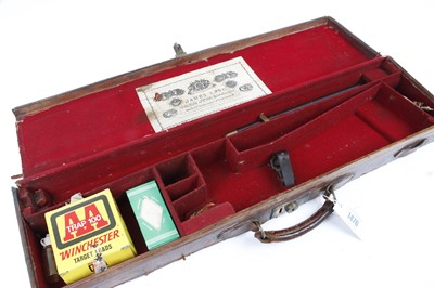 Lot 1476 - Gun case, fitted interior for 30 ins barrels,...