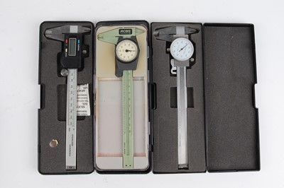 Lot 1195 - Three cased Vernier calipers