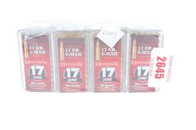 Lot 2645 - (S1) 400 x .17 Hmr Hornady V-Max rifle cartridges