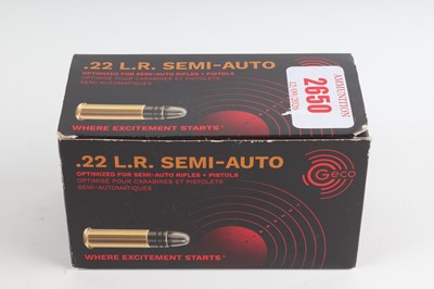 Lot 2650 - (S1) 500 x .22 Geco Semi-Auto 40gr rifle...
