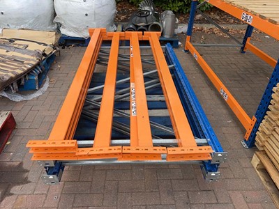 Lot 4227 - Warehouse metal boltless rack with slatted...