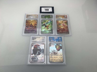 Lot 1156 - (5) Graded Japanese Pokémon cards by PG...