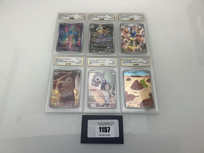 Lot 1157 - (6) Graded Japanese Pokémon cards by AGS...