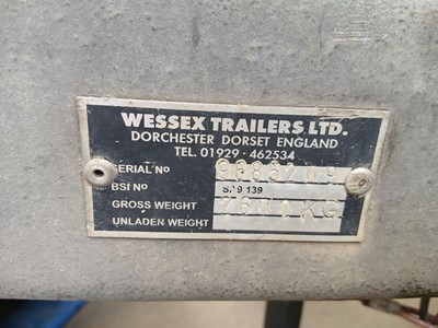 Lot 4328 - Wessex twin axle galvanised plant trailer...