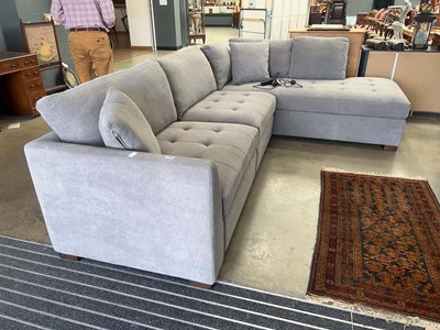 Lot 5388 - Grey fabric corner suite in 3 sections