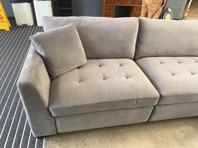 Lot 5388 - Grey fabric corner suite in 3 sections