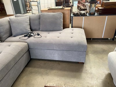 Lot 5388 - Grey fabric corner suite in 3 sections