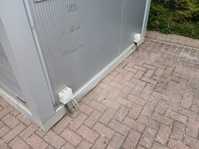 Lot 4012 - Mobile security site gate house, windows to...