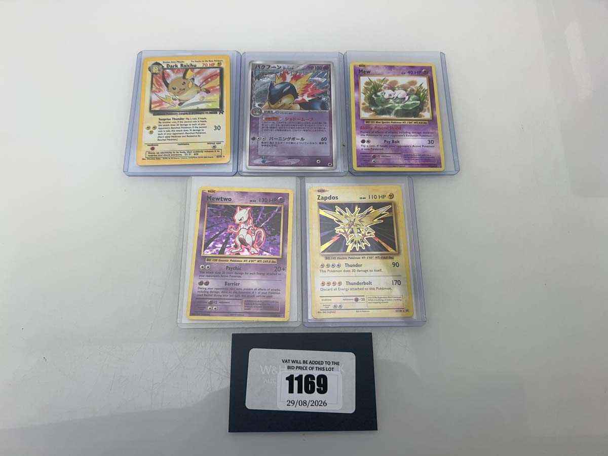 Lot 1169 - (5) Top Loaded Vintage Pokémon TCG Holographic...