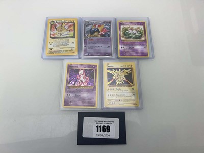 Lot 1169 - (5) Top Loaded Vintage Pokémon TCG Holographic...