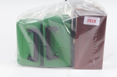 Lot 2928 - Two wooden and two plastic cases of vials for...