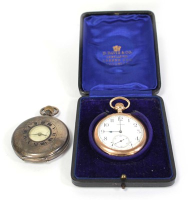 Lot 427 - A gold plated open face pocket watch by...