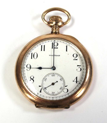 Lot 427 - A gold plated open face pocket watch by...