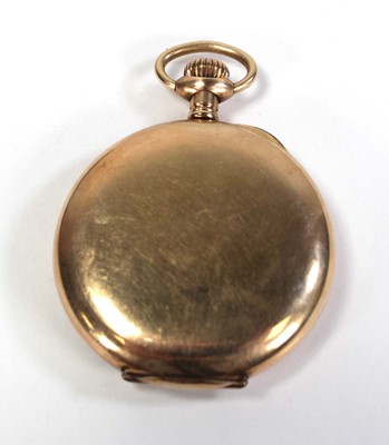 Lot 427 - A gold plated open face pocket watch by...