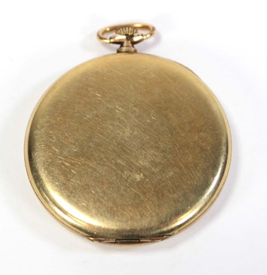 Lot 428 - A gold plated open face dress pocket watch by...