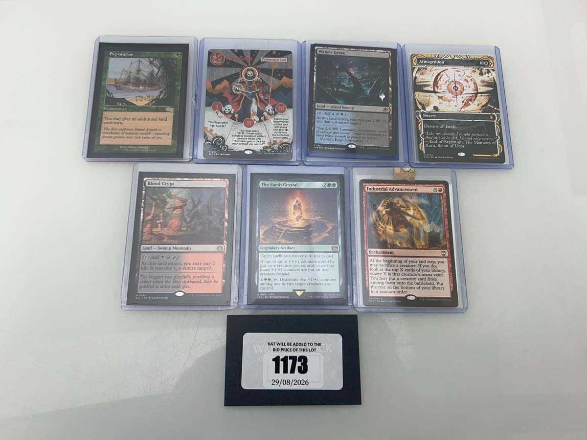 Lot 1173 - (7) Top Loaded Magic the Gathering cards from...