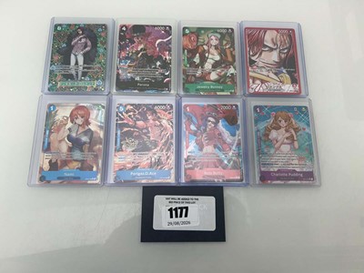 Lot 1177 - (8) Top Loaded One Piece TCG cards from...