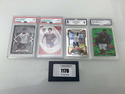 Lot 1179 - (4) Graded Football Trading cards including...