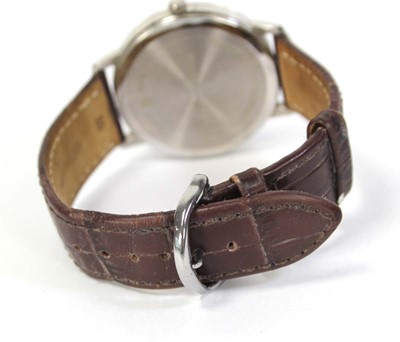 Lot 453 - A gentleman's stainless steel wristwatch by...