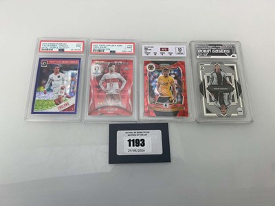 Lot 1193 - (4) Graded Football Trading cards including...
