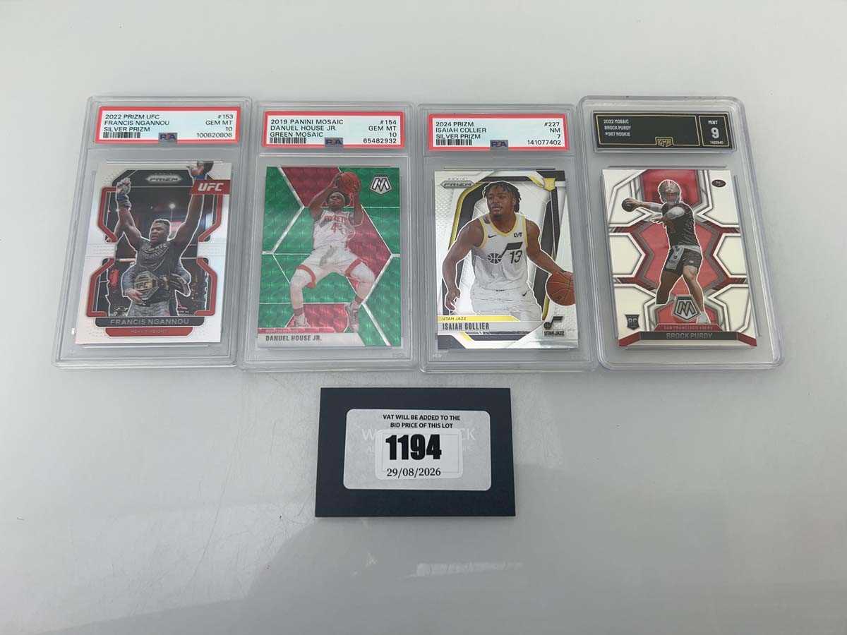 Lot 1194 - (4) Prizm UFC - Francis Ngannou Silver Prizm...