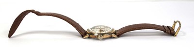 Lot 454 - A gentleman's gold plated wristwatch by Gruen,...
