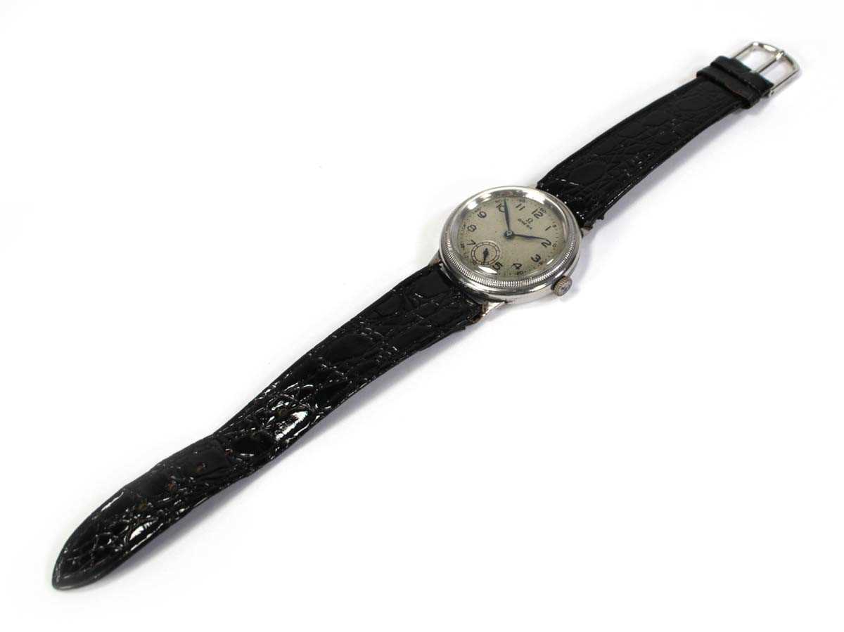 Lot 456 - A unisex stainless steel wristwatch by Omega,...