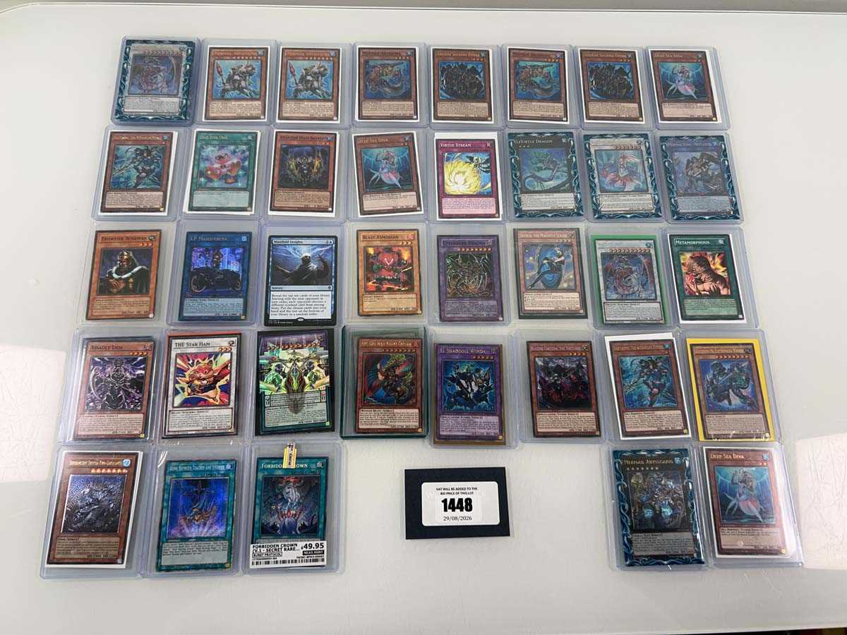 Lot 1448 - Quantity of Top Loaded Yu-Gi-Oh cards from...