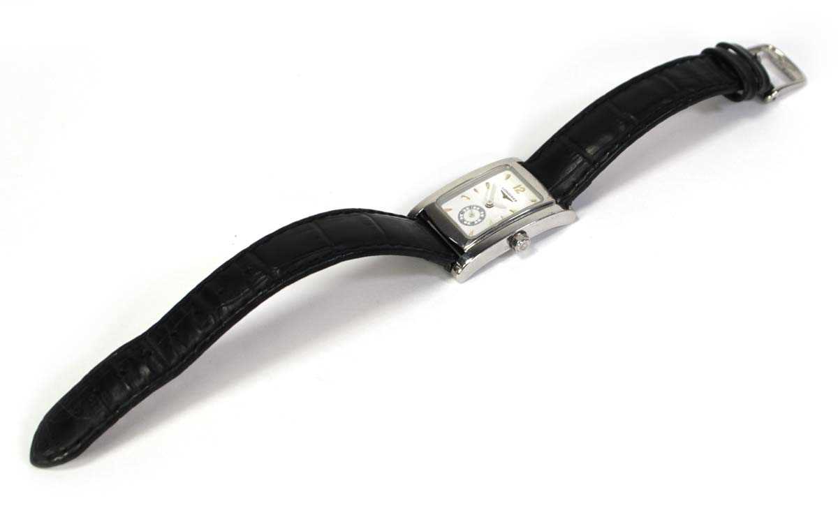 Lot 462 - A ladies stainless steel wristwatch by...