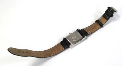 Lot 462 - A ladies stainless steel wristwatch by...