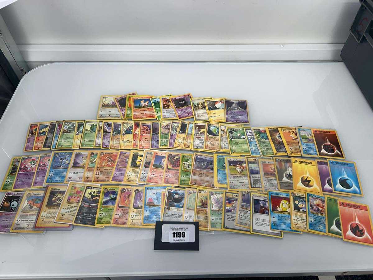 Lot 1199 - Approx. 80 Sleeved/Loose Vintage Pokémon cards...